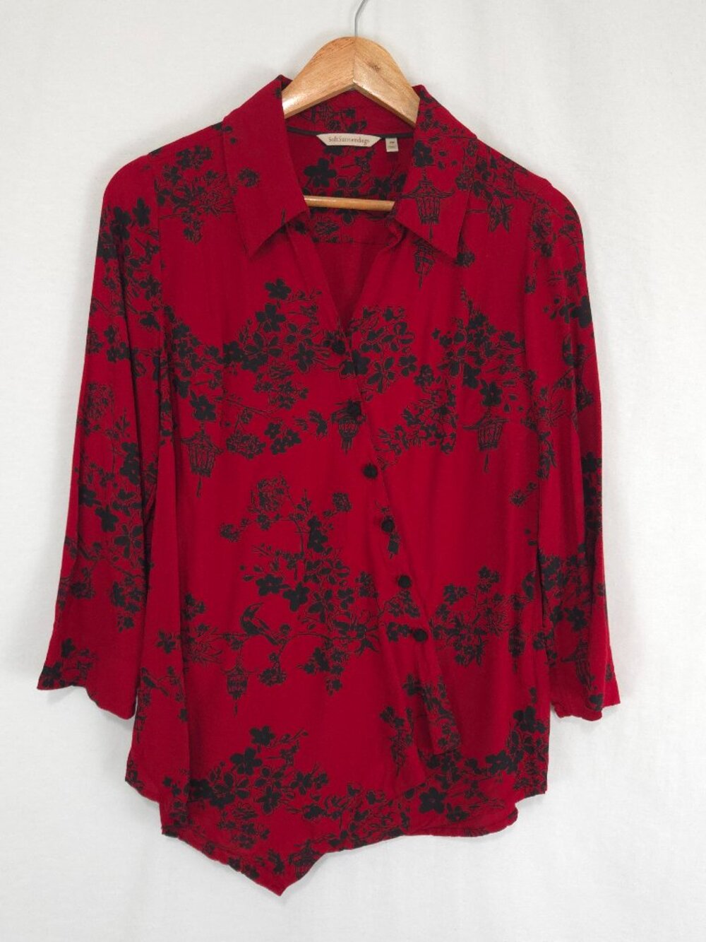 Soft Surroundings Women's Sumi Challis Asymmetric Tunic